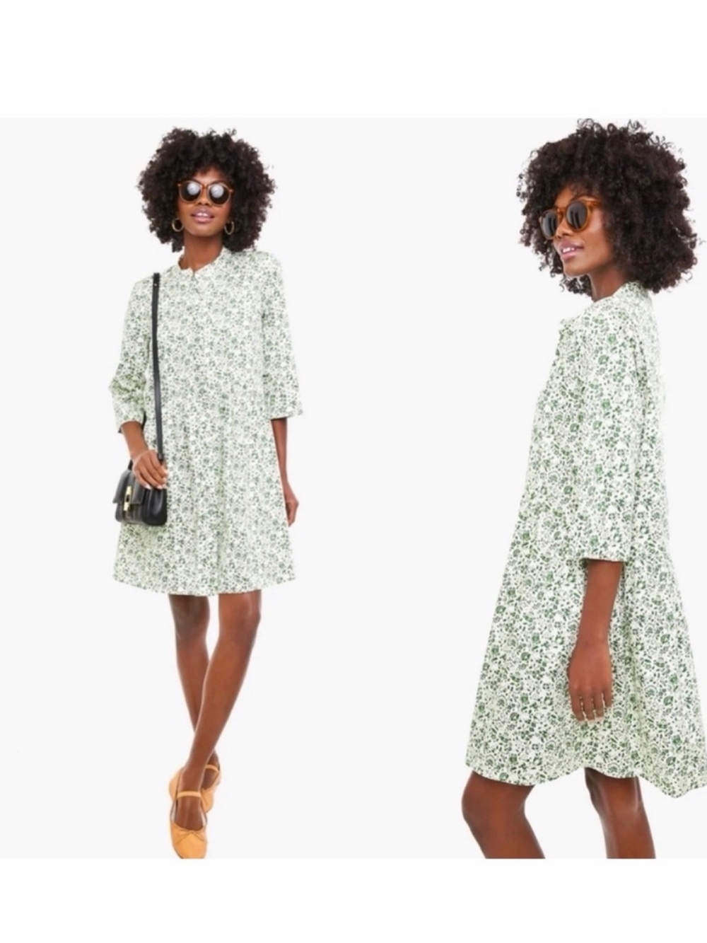Tuckernuck Royal shirt dress in green botanical print